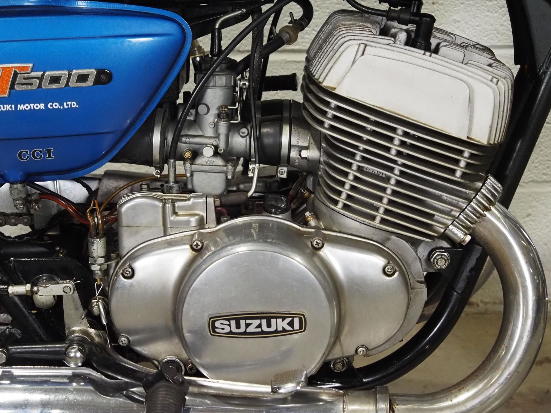 Suzuki GT500 motorcycle. 1976. 493cc. Frame No.100193 Engine No. 100445 UK supplied bike. Runs and - Image 5 of 7