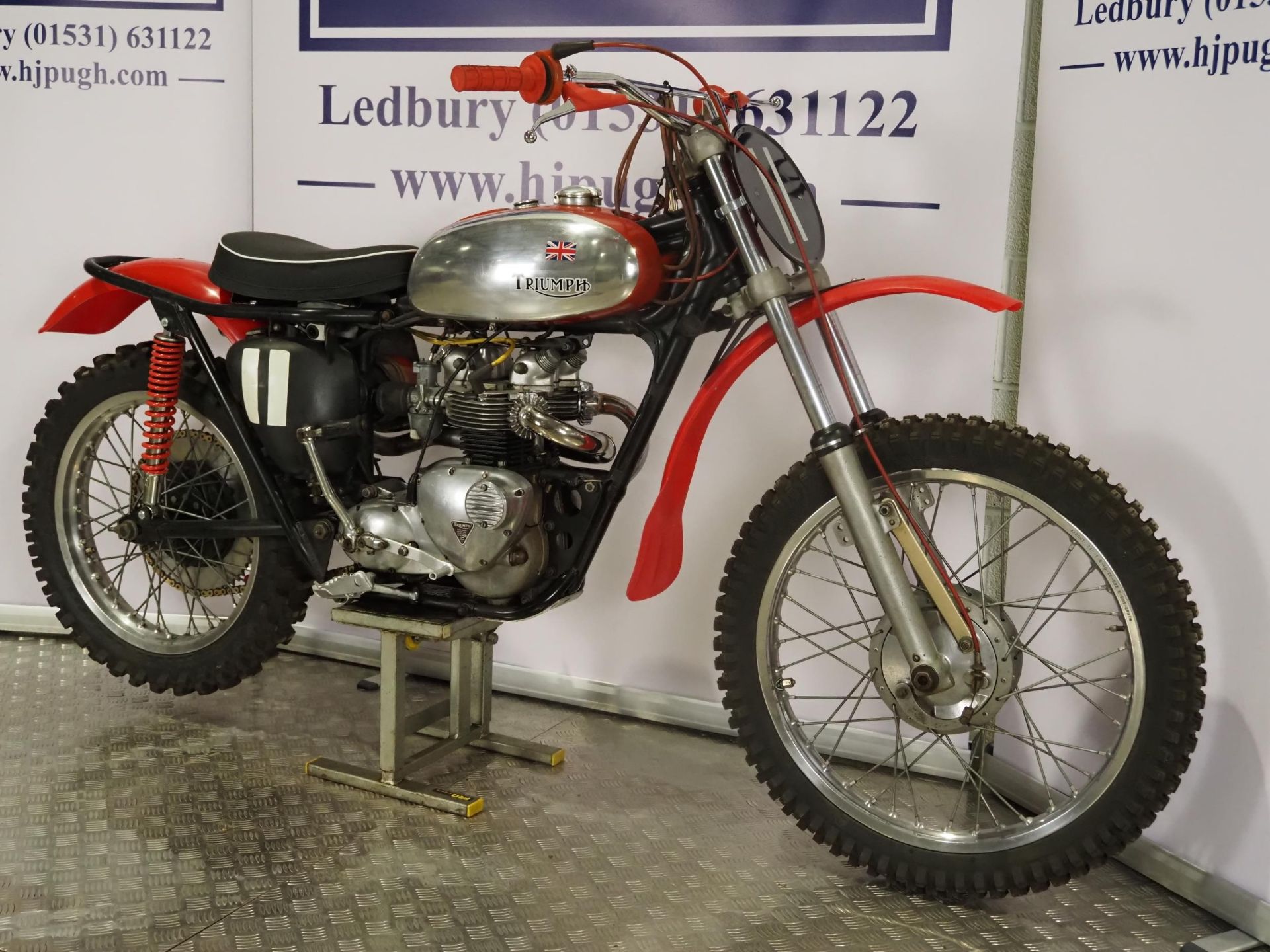 Triumph T90 trials motorcycle. 1965. 350cc Frame No. T10055H48532 Engine No. T90H33266 Runs and - Image 2 of 6