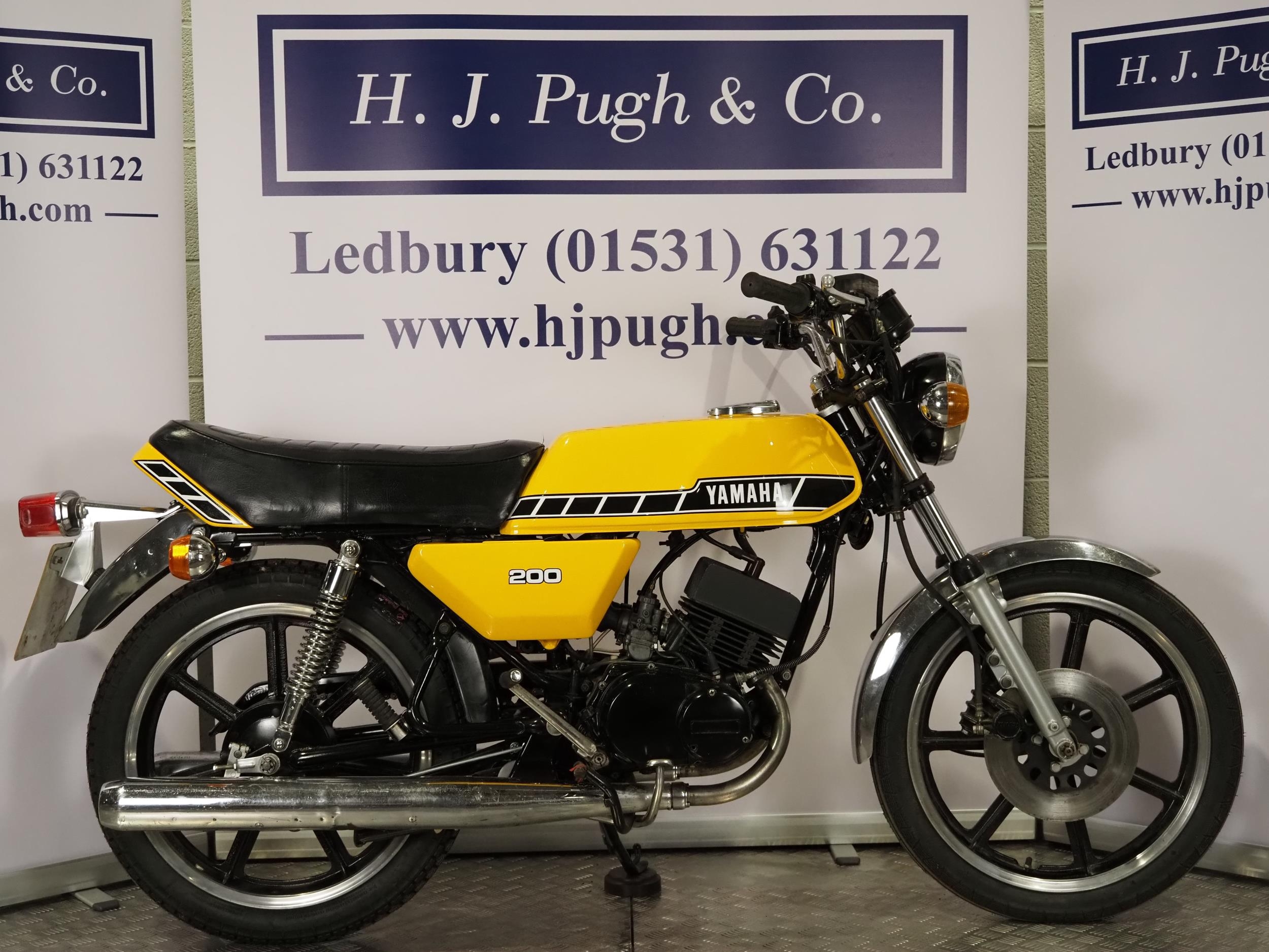 Yamaha RD200. 1980. 124cc. Frame No. 1E80400707 Engine No. 1E8400707 Engine turns over but will