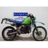 Kawasaki MX125 motocross bike project. Frame No. MX125B-001390 Engine No. MX125AE003266 Has been