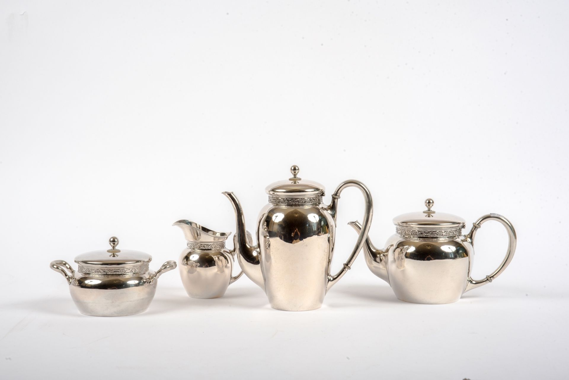 4-teiliges Kaffee-Teeservice  Koch & Bergfeld um 1890