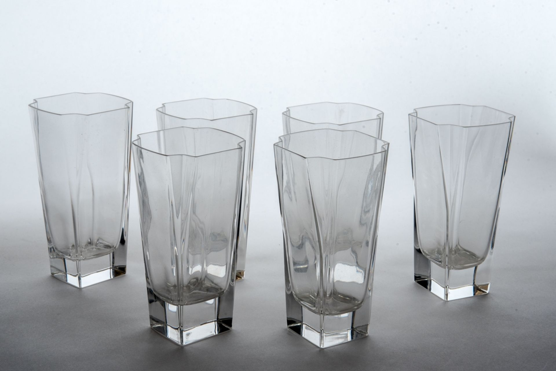 Satz von 6 Wasser Gläser, Design Laura Griziotti