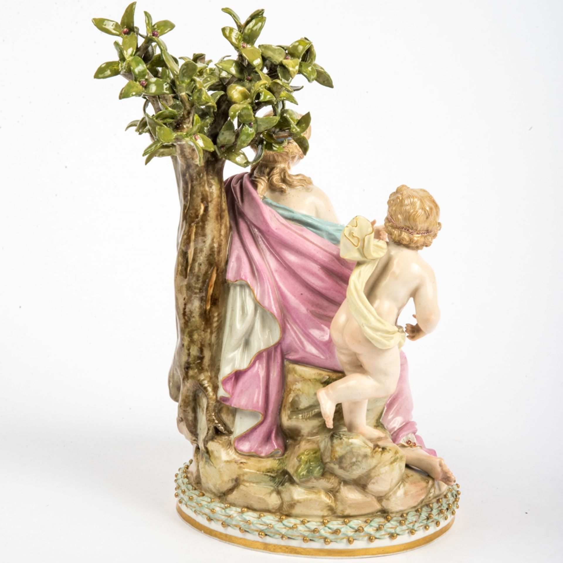 Meissen Figur Muse Kalliope mit Amorette, um 1890 - Image 2 of 5