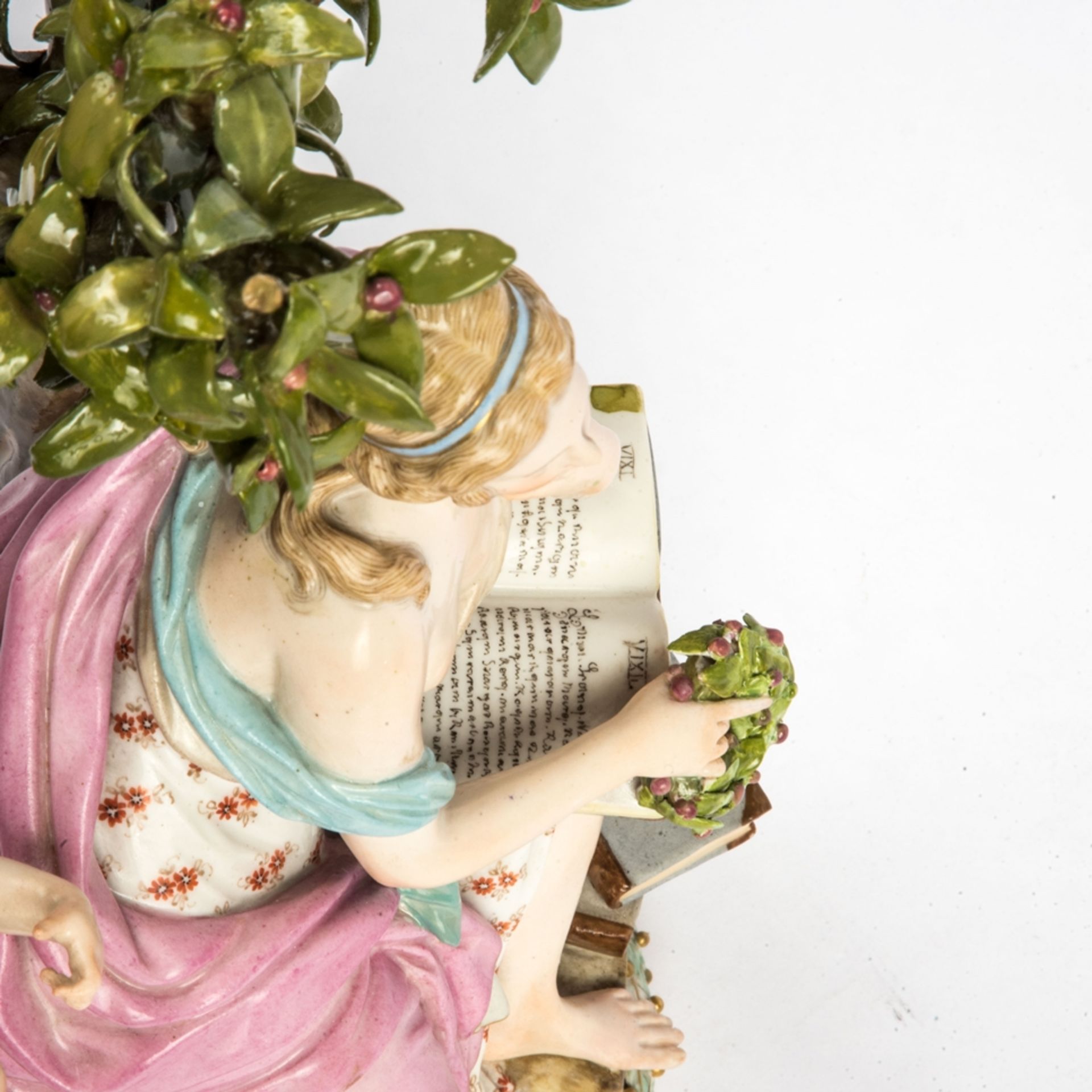 Meissen Figur Muse Kalliope mit Amorette, um 1890 - Image 3 of 5