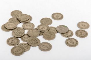 28 Münzen 5 Pfennig, Deutsches Reich