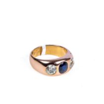 Saphir-Diamant-Ring