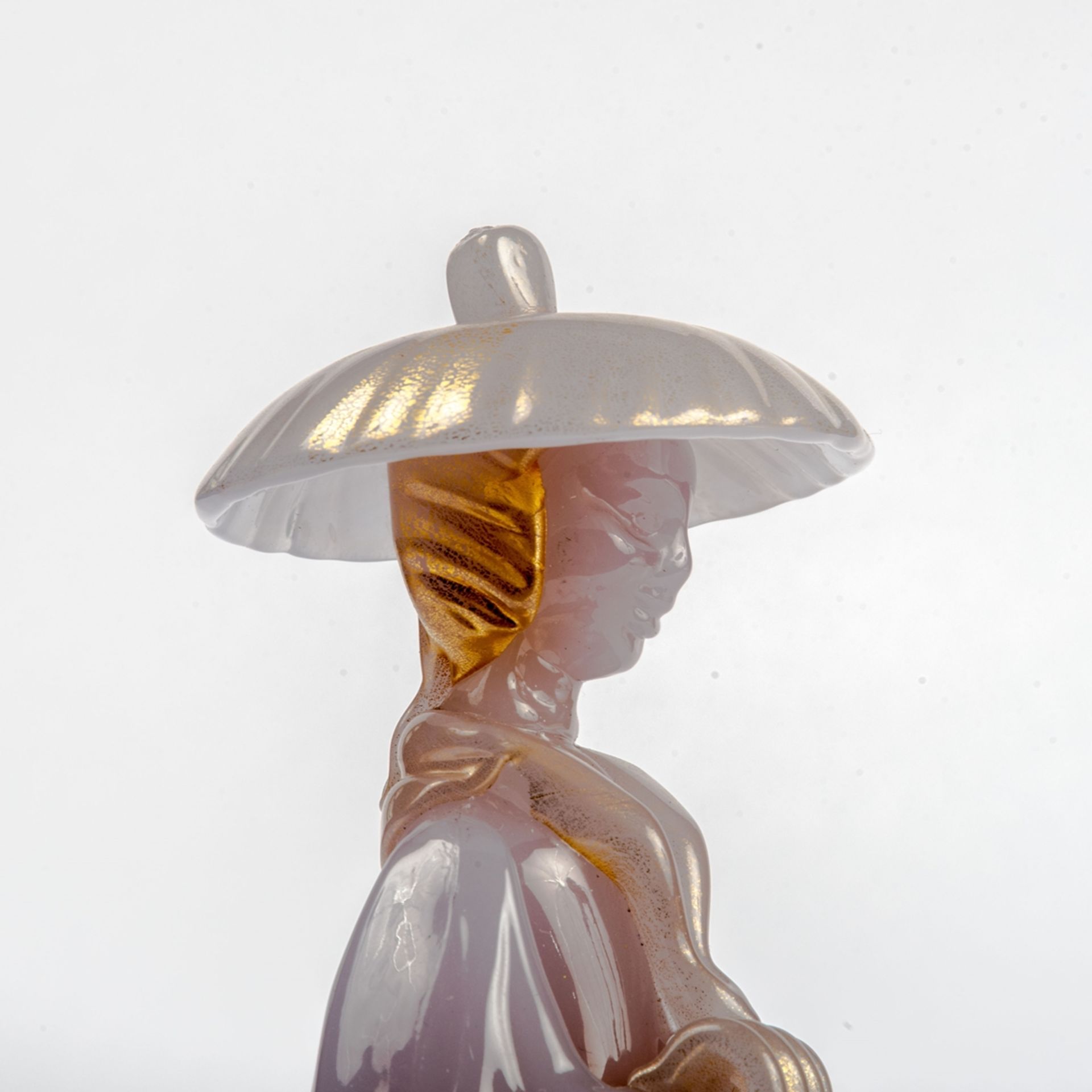 Skulptur Chinesin mit Hut, Cenedese Ermanno Nason -UNIKAT- - Image 3 of 3