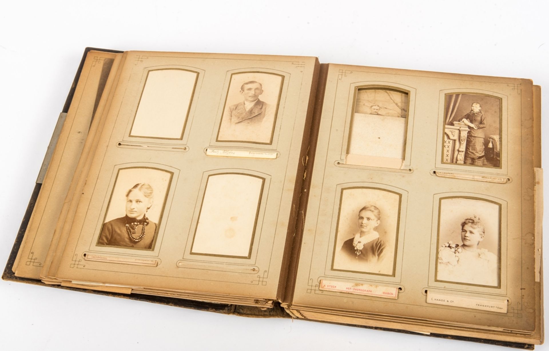 Altes Fotoalbum um 1890 - Bild 2 aus 2