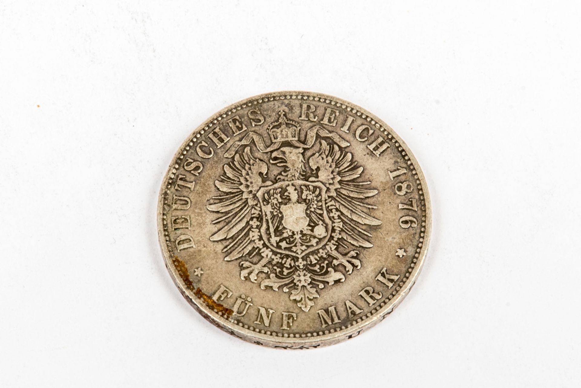 5 RM , Albert König von Sachsen, 1876 - Image 2 of 2