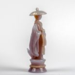 Skulptur Chinesin mit Hut, Cenedese Ermanno Nason -UNIKAT-