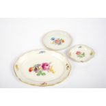 Drei ovale Schalen mit Blumendekor, Meissen 19./20. Jh.