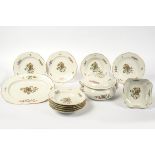 12 Teile eines Speiseservice, Chinesischer Schmetterling, Meissen  20 Jh.