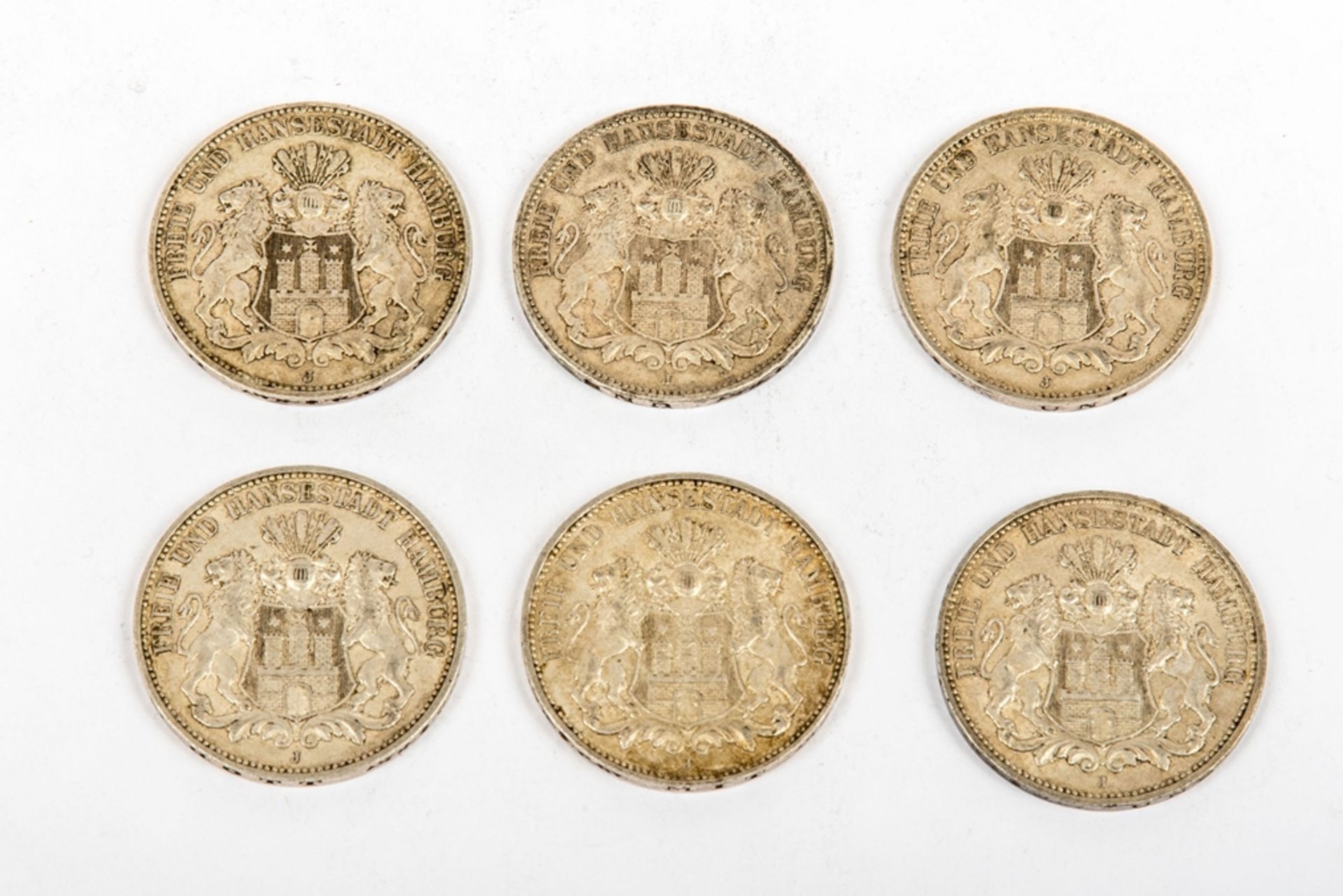 6 Münzen, Freie Hansestadt Hamburg  - Bild 2 aus 2