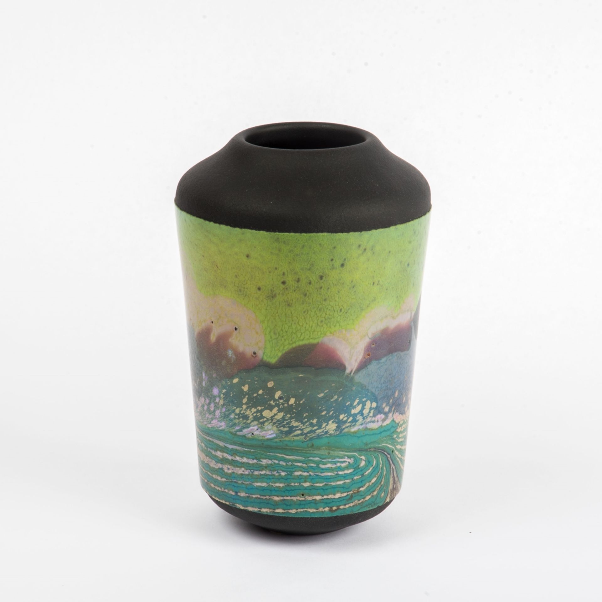 Studioglas Vase, JACK INK (*1944) - Image 2 of 3