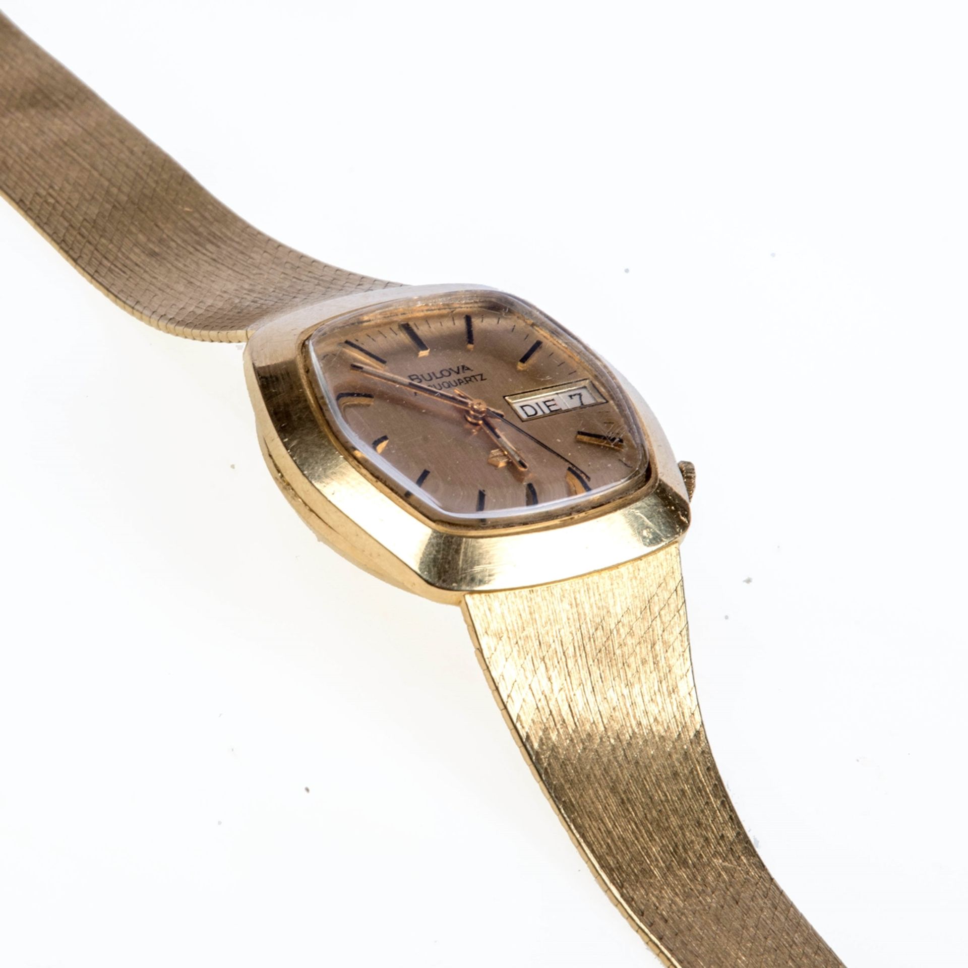 Goldene Herrenarmbanduhr- BULOVA- ca. 1970-1975 - Image 2 of 4