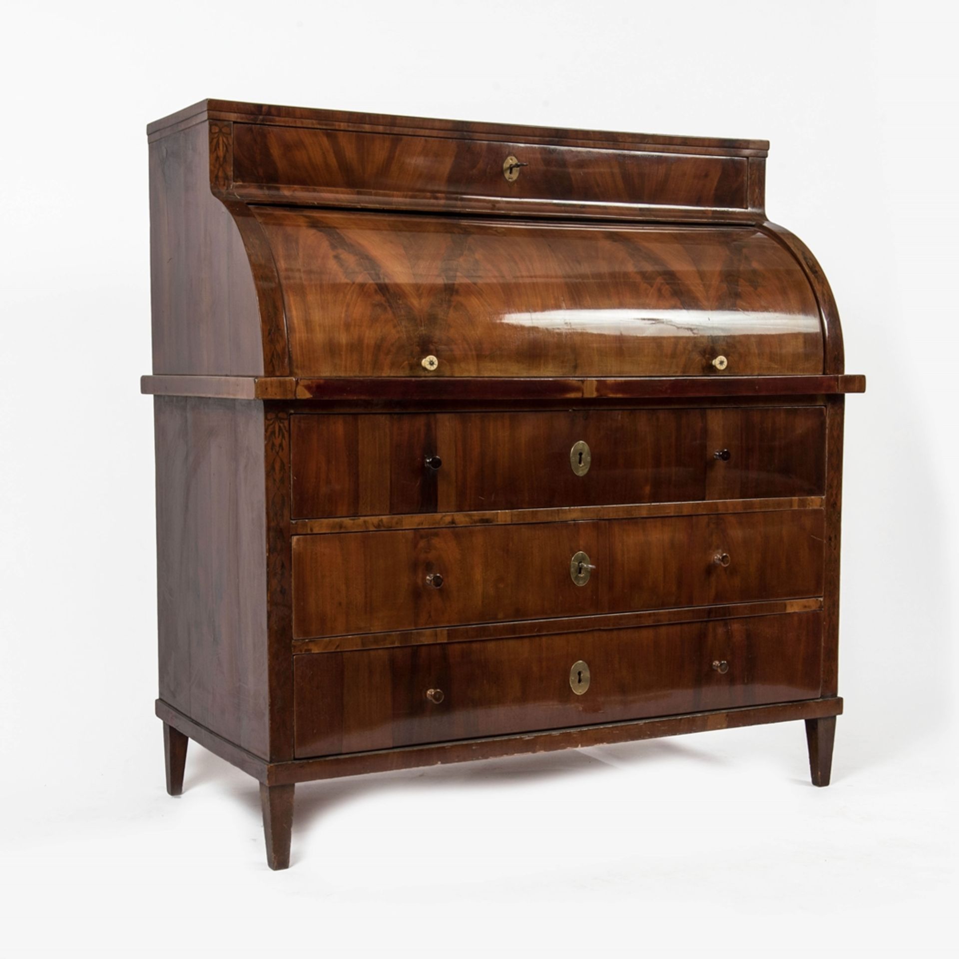 Zylinderbureau,  Biedermeier um 1830 - Bild 2 aus 4