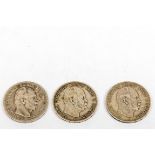 3 Münzen,  5 RM, Wilhelm I von Preußen