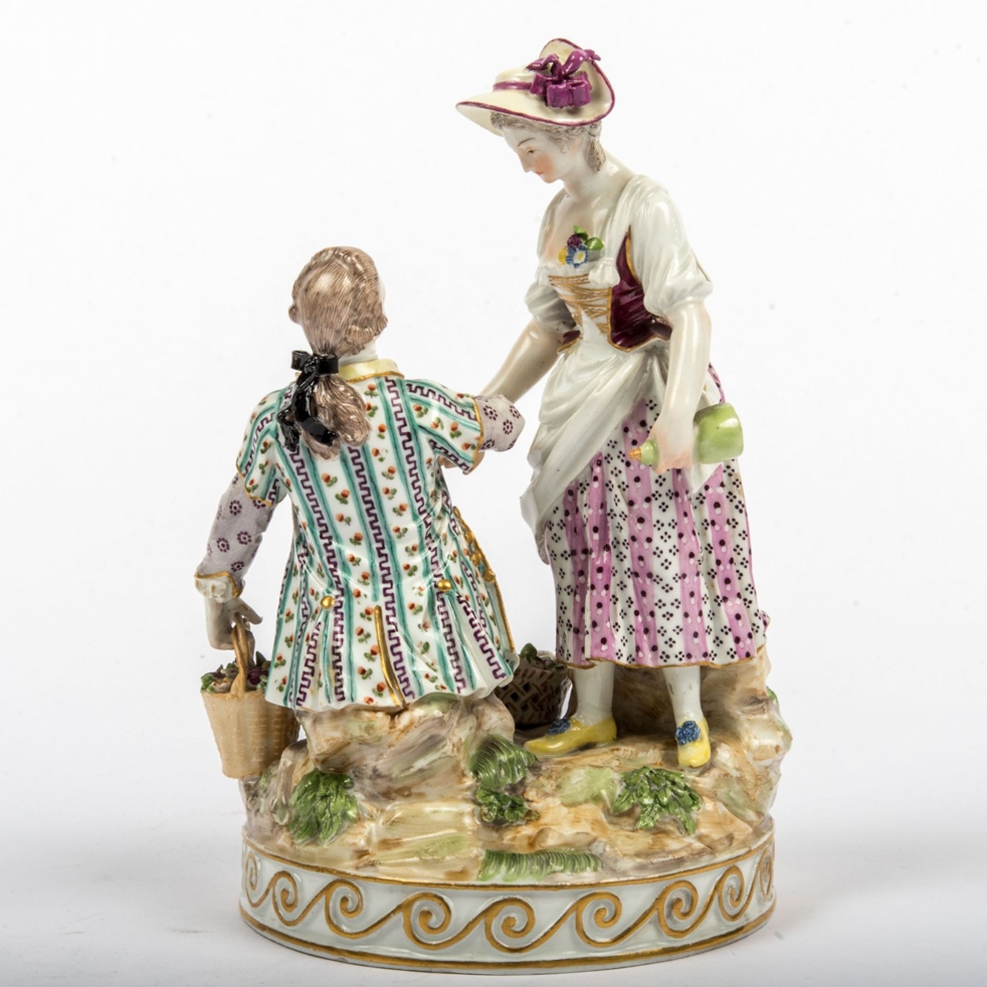 Meissen, Marcolini, Gärtnerin mit Kavalier - Image 2 of 5