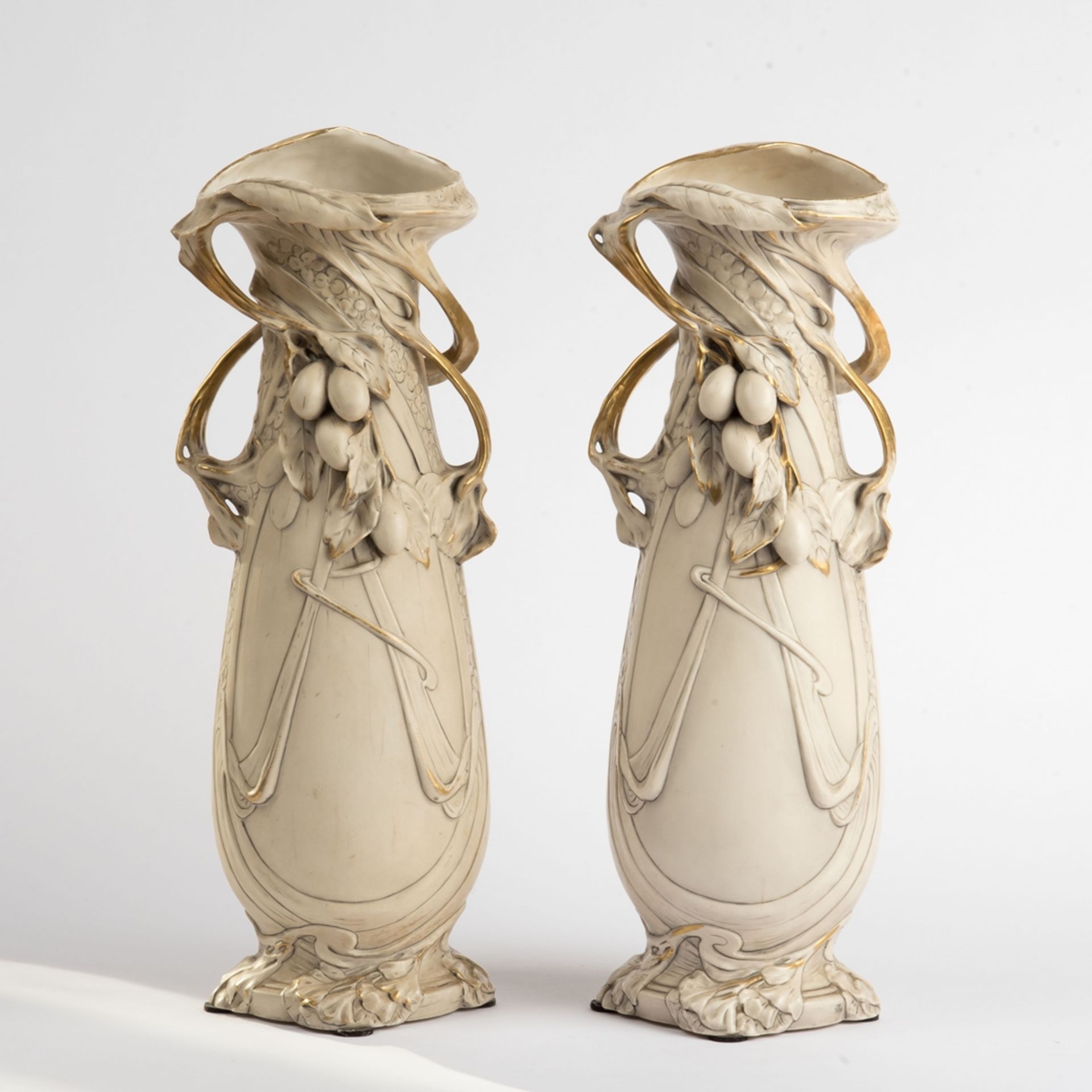Royal  Dux , Paar Vasen, Jugendstil um 1905-20