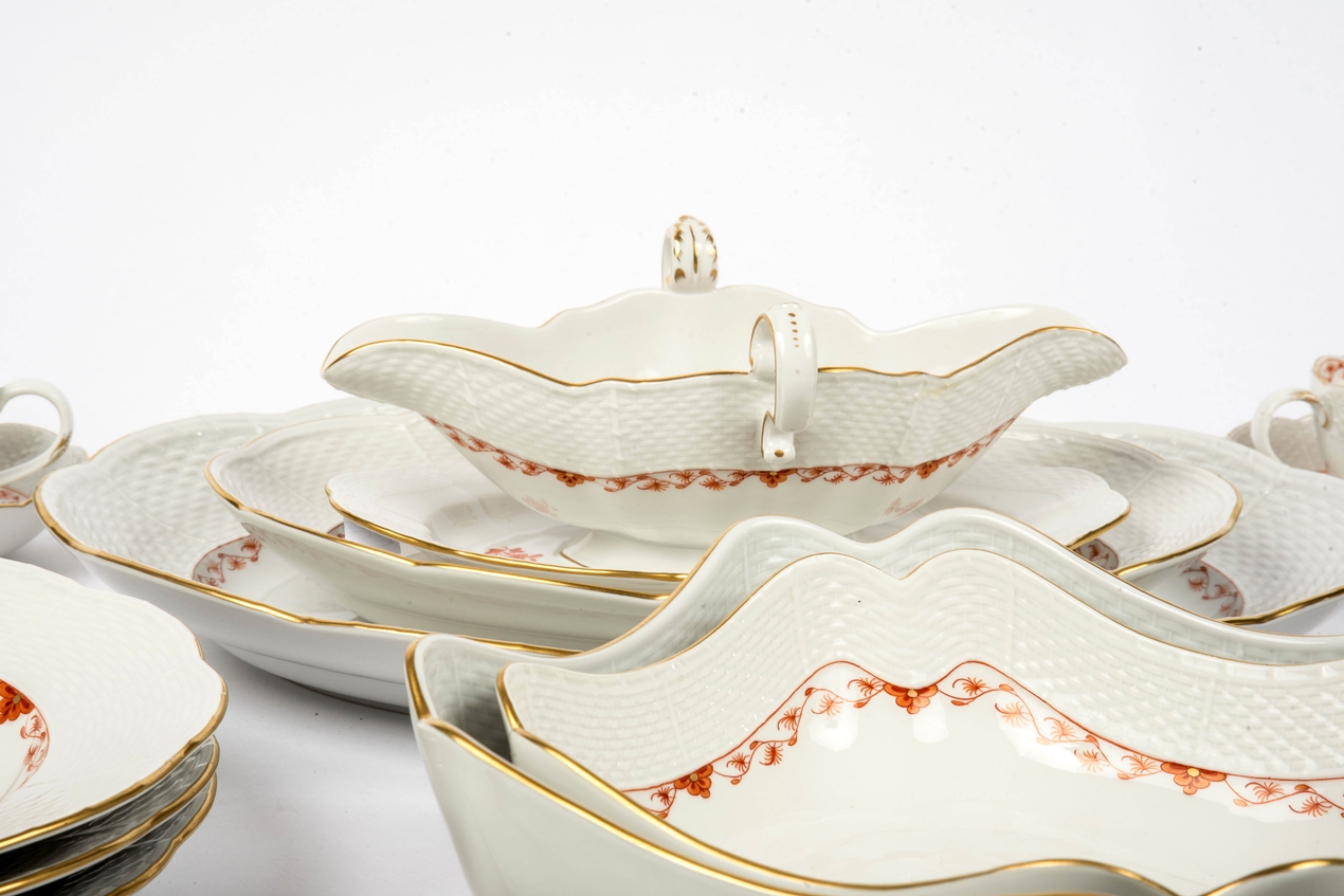 Speiseservice, Meissen, Indische Malerei , Koralle - Image 2 of 6