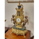 Franz Hermle Large 1930's Rococo Mantle Clock