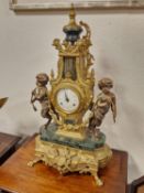 Franz Hermle Large 1930's Rococo Mantle Clock