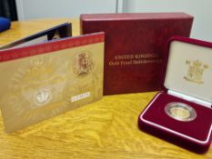 22ct Gold Cased Royal Mint 2002 Queens Jubilee Half Sovereign Coin, limited edition number 05670