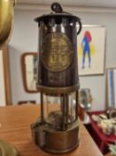 Eccles Manchester Vintage Prestwich's Protector Miners Lamp - number 182