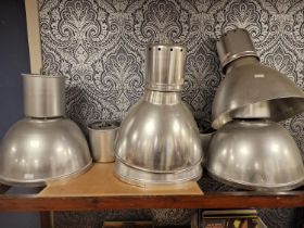 Aluminium Industrial Ceiling Light Set - very large