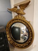 Vintage Eagle Topped Gilt Mirror