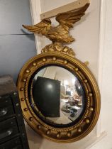 Vintage Eagle Topped Gilt Mirror