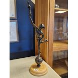 Antique Bronze 'To The Stars' Greek Figure - 55cm high