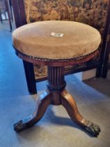 1940's Piano Stool - 35cm diameter by 49cm tall