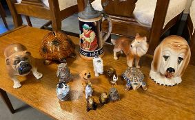 Assorted Pottery and Ceramics Figures inc Animals etc