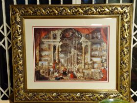 Classical Large Gilt-Framed Scene Print Art - good example