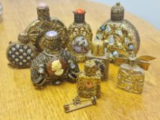 Antique Collection of Various Continental Scent Bottles