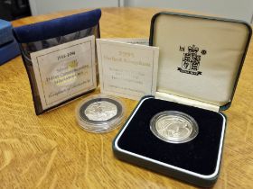 Silver Pair of 1995 & 1994 Royal Mint & Westminster Collection Sterling Silver Proof D-Day Commemora