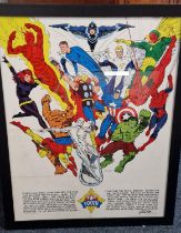 Marvel Comics 1973 Jim Steranko FOOM Original Press Poster (framed) - 78x63