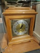 Vintage Original German Mantel Clock w/a Hand Crafted Case, almost like a Grandmother Clock top - 32