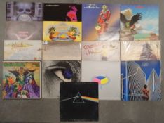 15 Vinyl LPs Records by 1970's Prog rock acts, incl. Yes, Genesis, Budgie, Pink Floyd etc