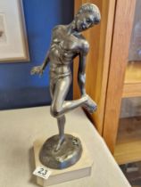 Vintage Italian Naples Bronze Sculpture, Greek origin - signed P Uccello and 39cm high