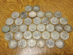 Collection of 1920-1946 Silver Half Crown Coins - 498.7g
