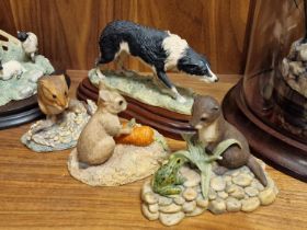 Border Fine Arts Quartet of Figures inc Border Collie Sheepdog Figure