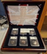 Cased Set of Twelve Datestamp Uncirculated and Mint 50p Piece Coins Currency inc Kew Gardens 50p