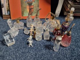 Scent Bottle Collection, inc Two Sterling Silver Topped Examples, some antique