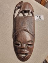 African Tribal Mask - 26cm tall