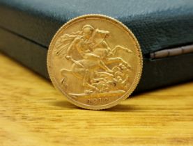 Gold 22ct 1912 Full Sovereign Coin, 8.00g, unboxed