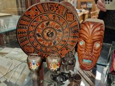 Assorted inc New Zealand Maori Plate and Mask + Chinese Buddha