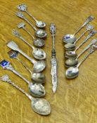 Silver Collection of Sterling 925 & Continental 800 Spoons - 210g combined