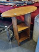 Vintage Oak Hall Table w/shelf - 74cm tall